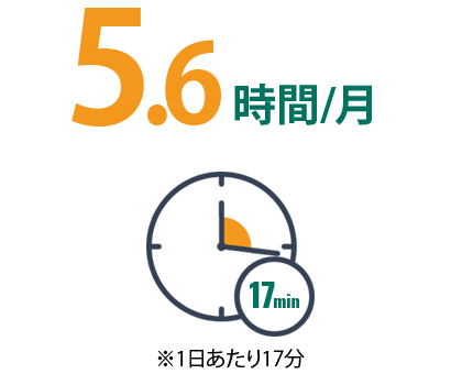 17分/日
